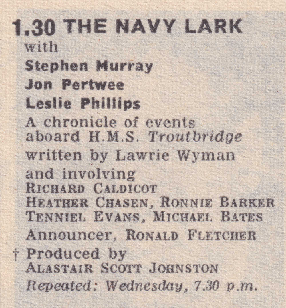 Navy Lark Radio Times 1967